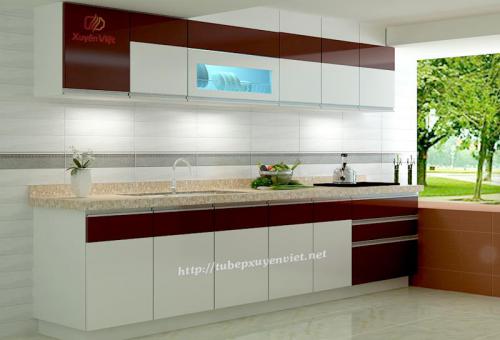 Đơn giản hiện đại tủ bếp nhà chị Huệ - Hải Phòng XV145
