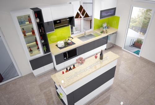 Mẫu tủ bếp nhà anh Hậu - KĐT Ecopark XV24216