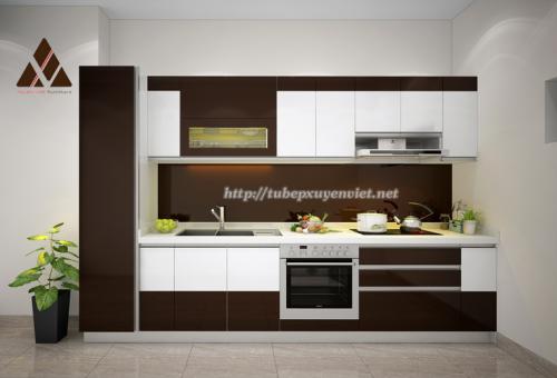 Tủ bếp hiện đại chữ i nhà anh Ngọc XV25016