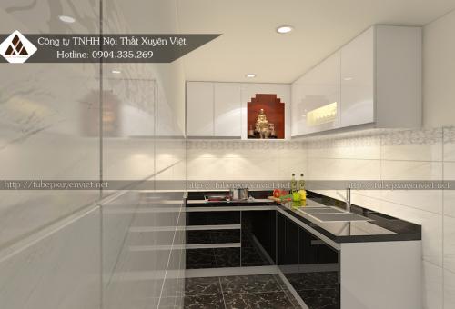 Tủ bếp nhựa acrylic nhà chị Yến - Quốc Lộ 50, TP HCM