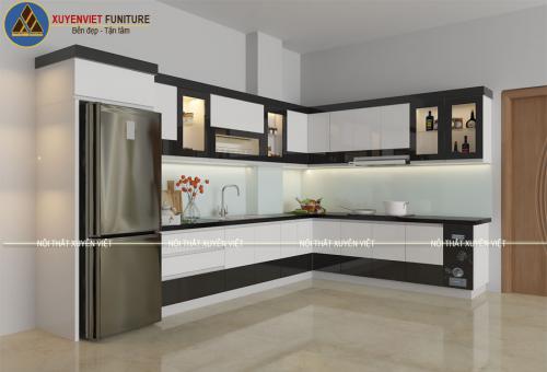 Tủ bếp nhựa cao cấp nhà chị Thiện - Tiểu khu đô thị 5, Hà Nội