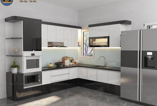 Tủ bếp nhựa cao cấp nhà chị Hạnh - Long An