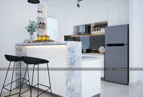 Tủ bếp nhựa nhà chị Tường Vi ở TPHCM