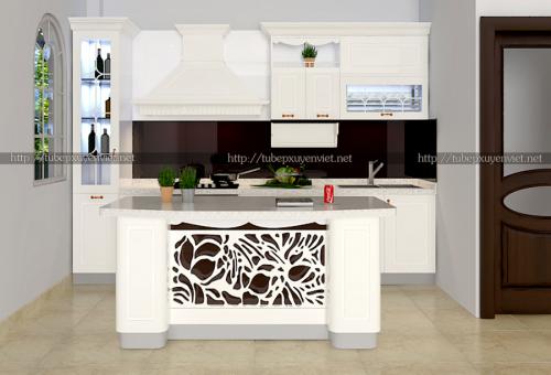 Tủ bếp nhựa giả gỗ nhà anh Tuấn - Nhà Bè, TP HCM
