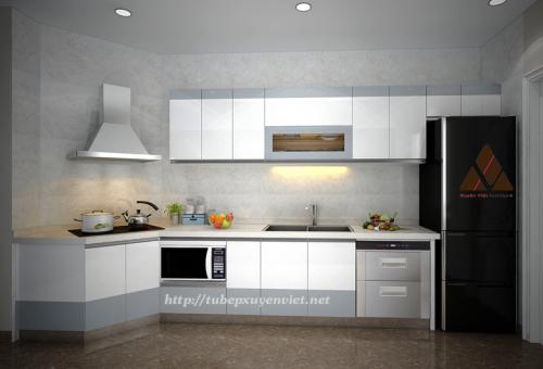 Tủ bếp nhựa cao cấp nhà anh Khánh XV24816