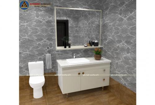 Mẫu tủ chậu rửa mặt lavabo nhựa XVL782 combo 6 bộ