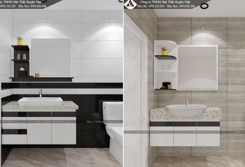 Tủ chậu lavabo XVL657 đóng theo yêu cầu