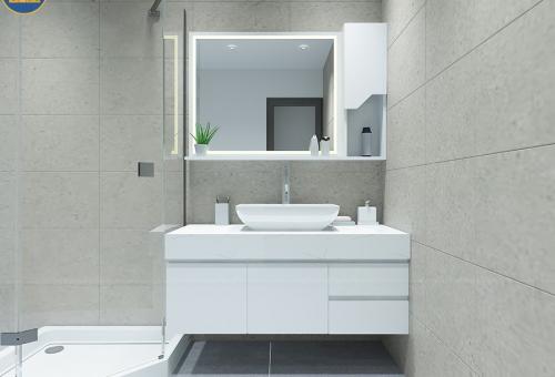 Tủ chậu rửa mặt bằng nhựa kiểu dáng treo tường XVL887