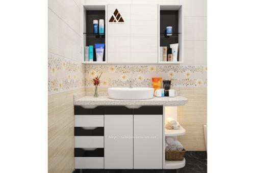Tủ lavabo đẹp bằng nhựa hiện đại XVL562