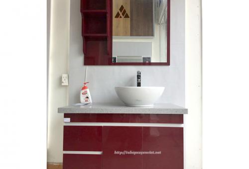 Tủ lavabo đẹp bằng nhựa XVL586 (Hàng bán sẵn)