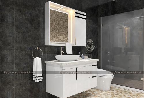 Tủ lavabo đẹp màu trắng xvl697