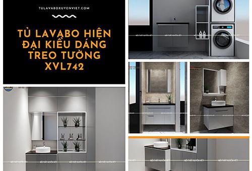 Bộ thiết kế thi công tủ lavabo đẹp XVL742
