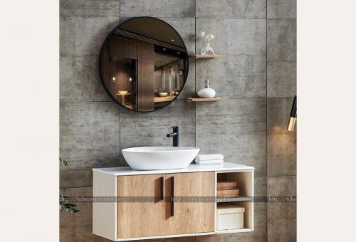 Tủ lavabo nhựa vân gỗ chịu nước XVL689