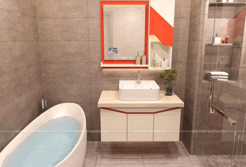 Tủ lavabo treo tường cánh phẳng hiện đại XVL860