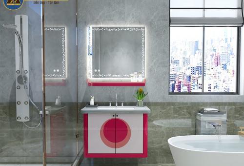 Tủ lavabo XVL851 cho những cô nàng thích sự ngọt ngào
