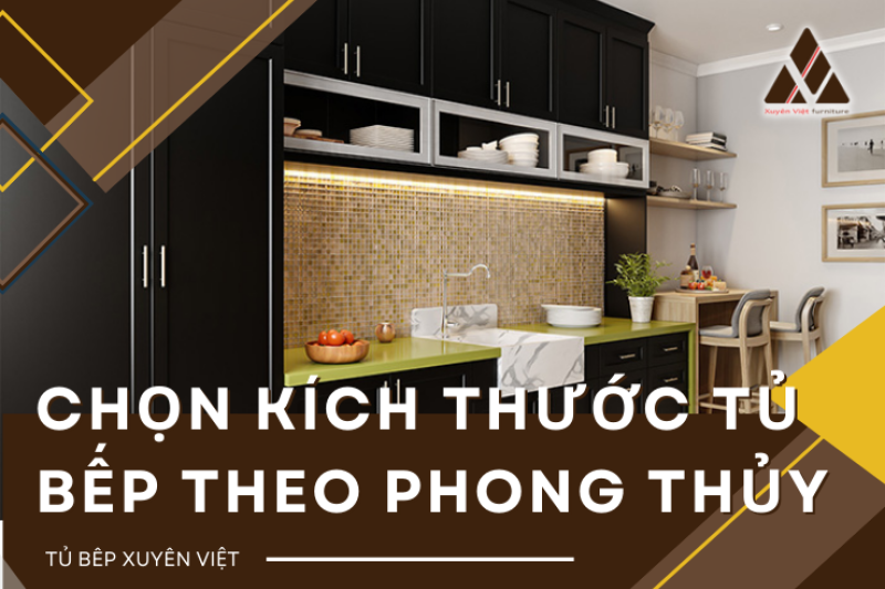 kích thước tủ bếp theo phong thủy