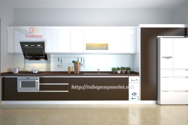 12 mẫu tủ bếp nhựa đẹp nhất thi công ở Quảng Ninh