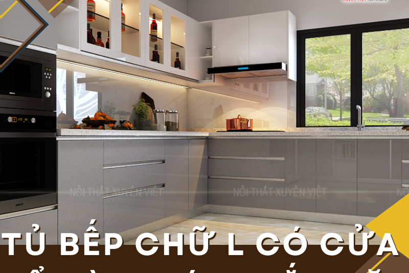  Tủ bếp chữ L có cửa sổ và lợi ích khi lắp đặt