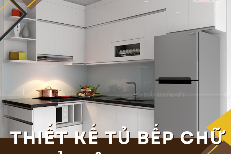 Thiết kế  tủ bếp chữ U nhỏ tiện nghi