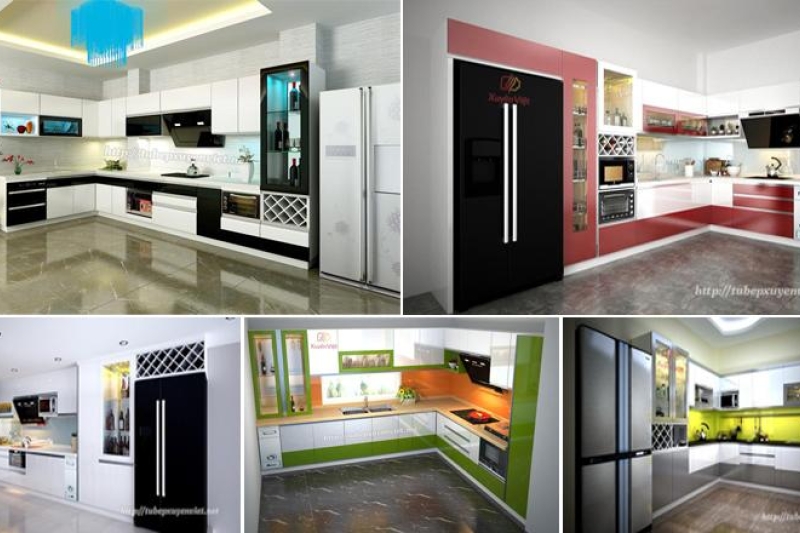 Ấn tượng với những tủ bếp đẹp chữ L có tủ rượu