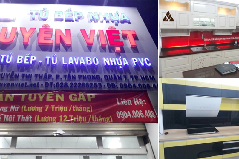 Showroom tủ bếp nhựa cao cấp Xuyên Việt Hồ Chí Minh