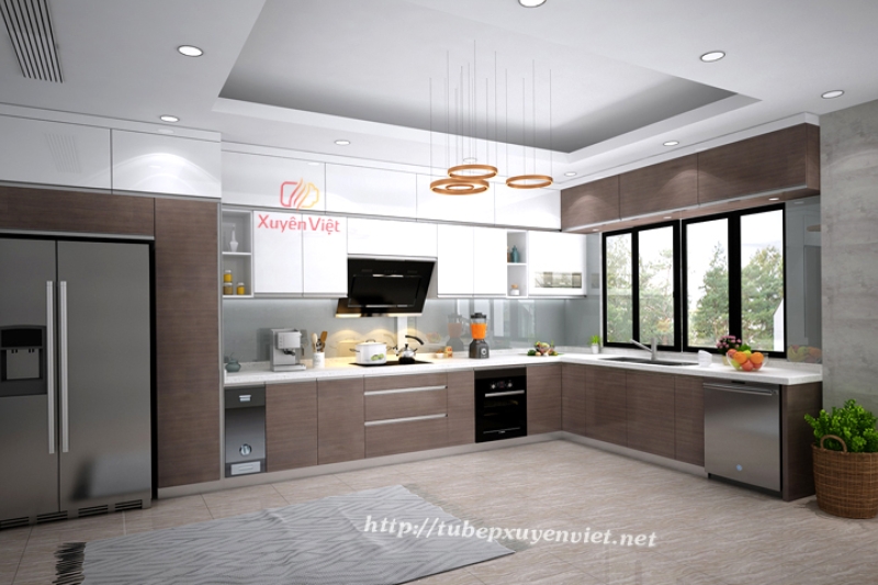 Tủ bếp nhựa giả gỗ - lựa chọn sang trọng, hiện đại