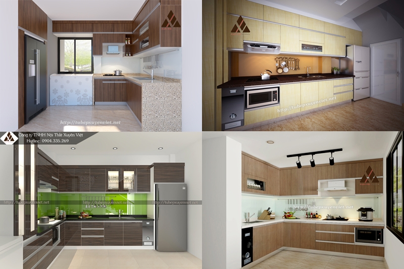 12 mẫu tủ bếp nhựa laminate đẹp đến siêu lòng