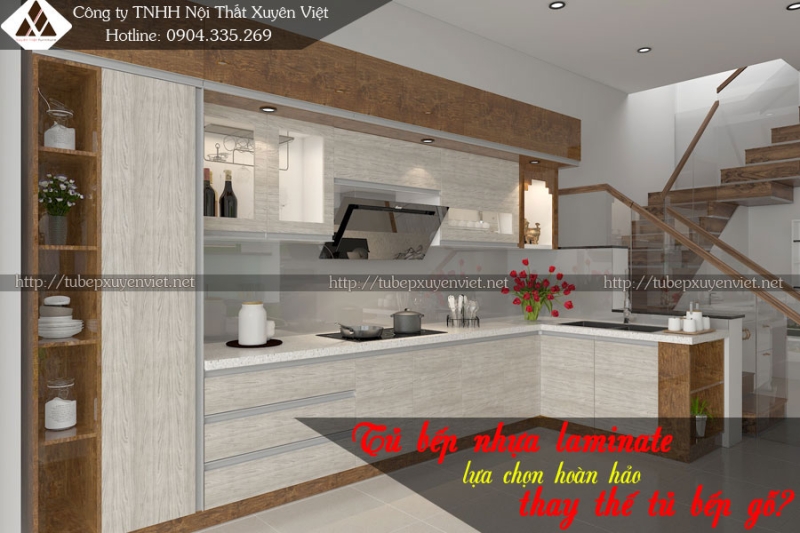 Tủ bếp nhựa laminate lựa chọn hoàn hảo thay thế tủ bếp gỗ?