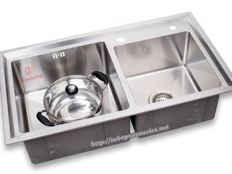 CHẬU RỬA ĐÔI GJS-7848 - INOX 304 (KOREAN)