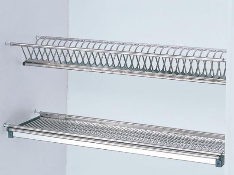 Giá bát đĩa tủ trên inox nan - Wellmax