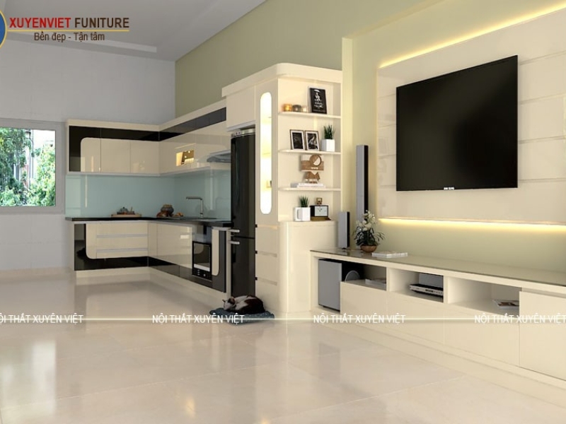 Mẫu tủ bếp đẹp hiện đại chị Oanh - Hải Phòng có video review