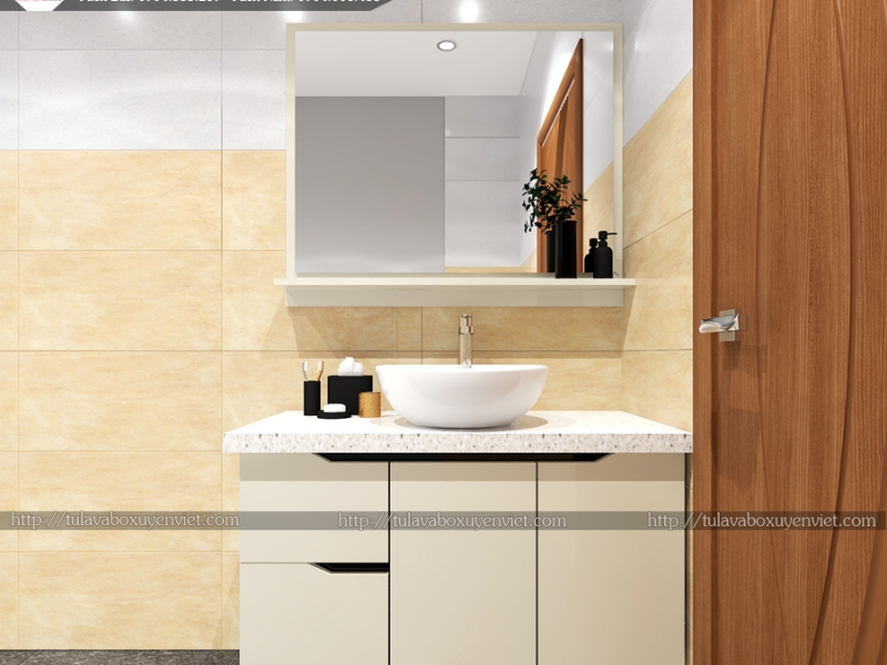 PHƯƠNG ÁN THIẾT KẾ TỦ LAVABO ĐẸP NHÀ TẮM XVL693