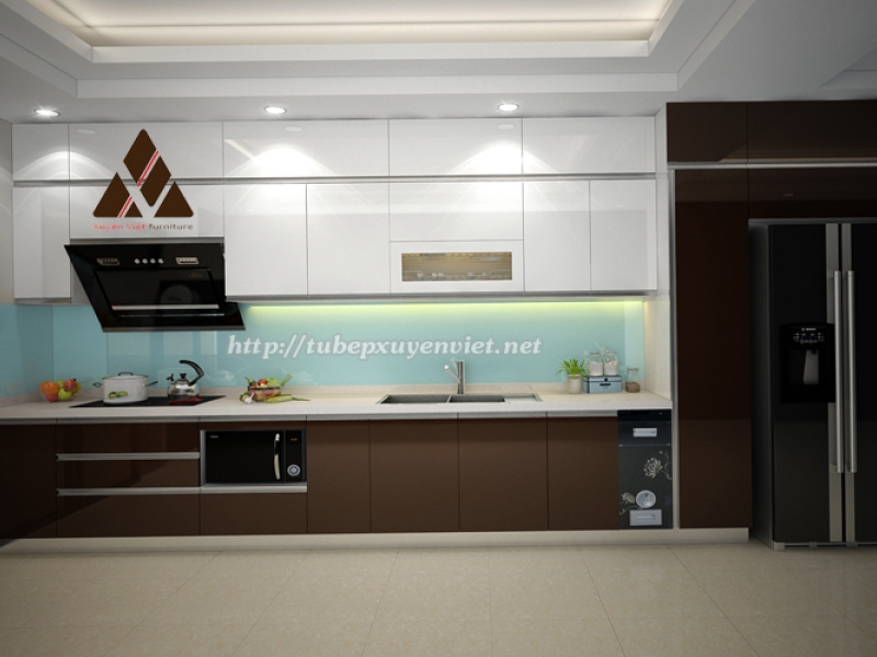 TỦ BẾP NHỰA SANG CHẢNH NHÀ CHÚ NHÂN XV45216