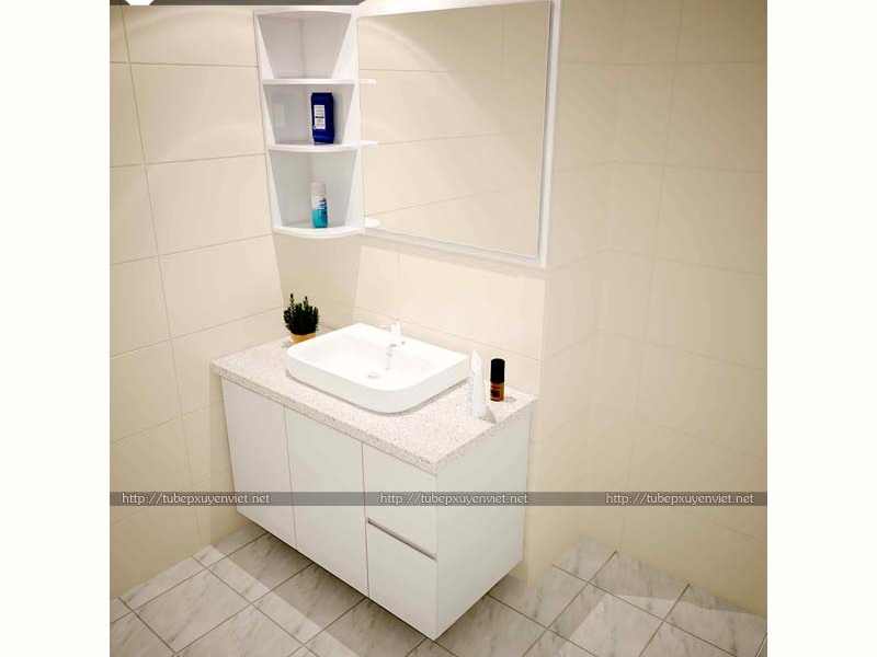 TỦ CHẬU LAVABO NHỰA TRONG NHÀ VỆ SINH XVL629