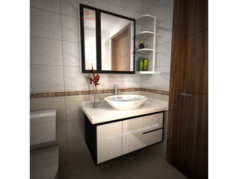 TỦ LAVABO ĐẸP CÓ TỦ GƯƠNG XVL521