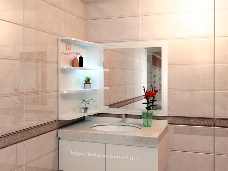 TỦ LAVABO NHỰA CÓ KỆ ĐỂ ĐỒ XVL520