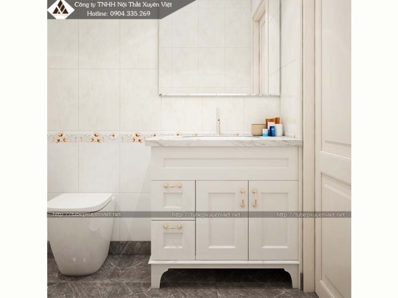 TỦ LAVABO NHỰA KIỂU GIẢ GỖ XVL627