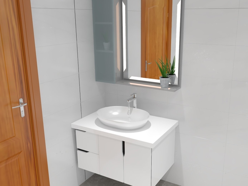 Tủ nhựa lavabo cao cấp XVL895 - chị Nhung Thủy Nguyên, Hải Phòng