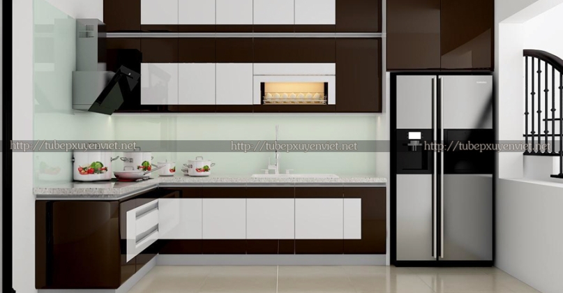Tủ bếp nhựa cánh bom nhà anh Vượng - Hoàng Huy, Hải Phòng