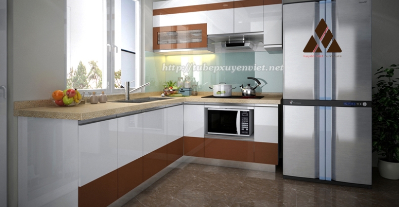 Tủ bếp đẹp nhà cô Uyên - Thái Bình XV24416