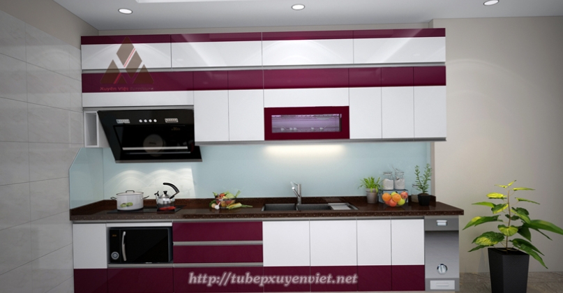 TỦ BẾP CHỮ I CAO SÁT TRẦN NHÀ ANH ĐỒNG - HÀ NỘI XV27116