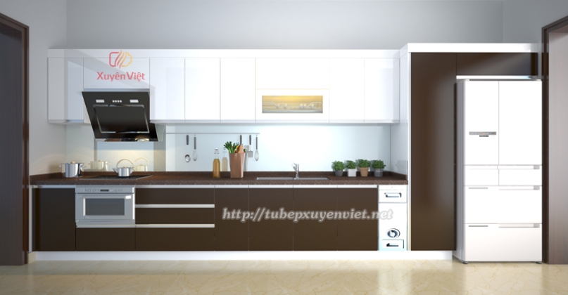 TỦ BẾP ĐẸP CHỮ I NHÀ ANH HÒA - HÒN GAI, QUẢNG NINH XV21116