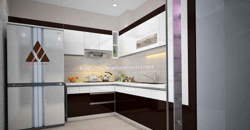 Tủ bếp chữ L nhà anh Khơi - Gia Lâm XV29416