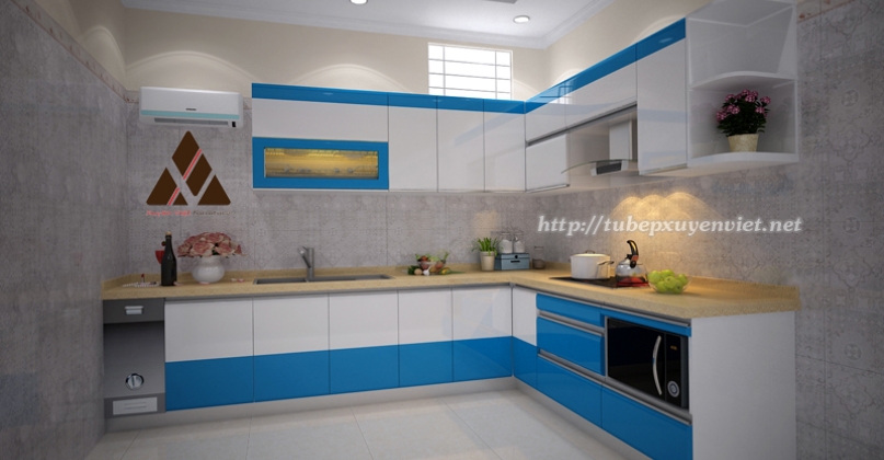 Tủ bếp chữ L nhà chị Tuyết - Hải Phòng XV24016