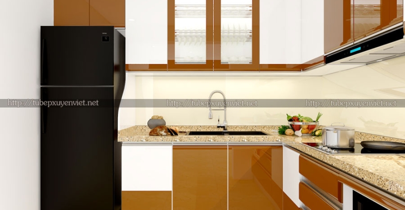TỦ BẾP ĐẸP CHO CHUNG CƯ NHÀ CÔ VÂN - ROYAL CITY, HÀ NỘI