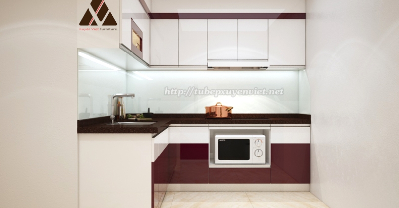 Tủ bếp đẹp đơn giản nhà chị Giang - Trần Hưng Đạo, Hà Nội