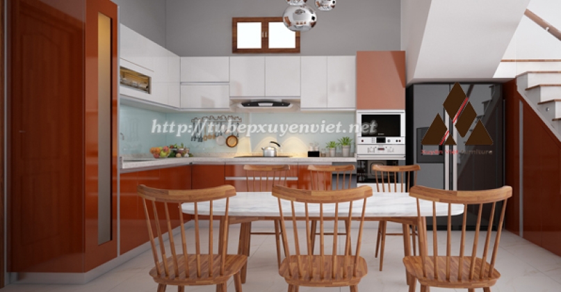 Tủ bếp hiện đại nhà anh Lập - Ngọc Thụy XV29316