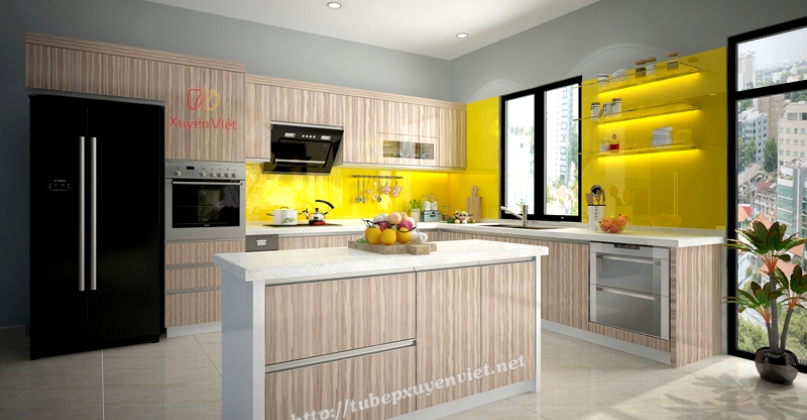 Tủ bếp nhựa Acrylic nhà chị Hạnh - Cẩm Phả, Quảng Ninh XV24916