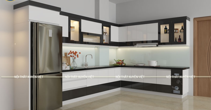 TỦ BẾP NHỰA CAO CẤP NHÀ CHỊ THIỆN - TIỂU KHU ĐÔ THỊ 5, HÀ NỘI