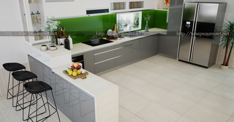 Phương án thi công tủ bếp nhựa nhà chị Tường - Bình Thuận